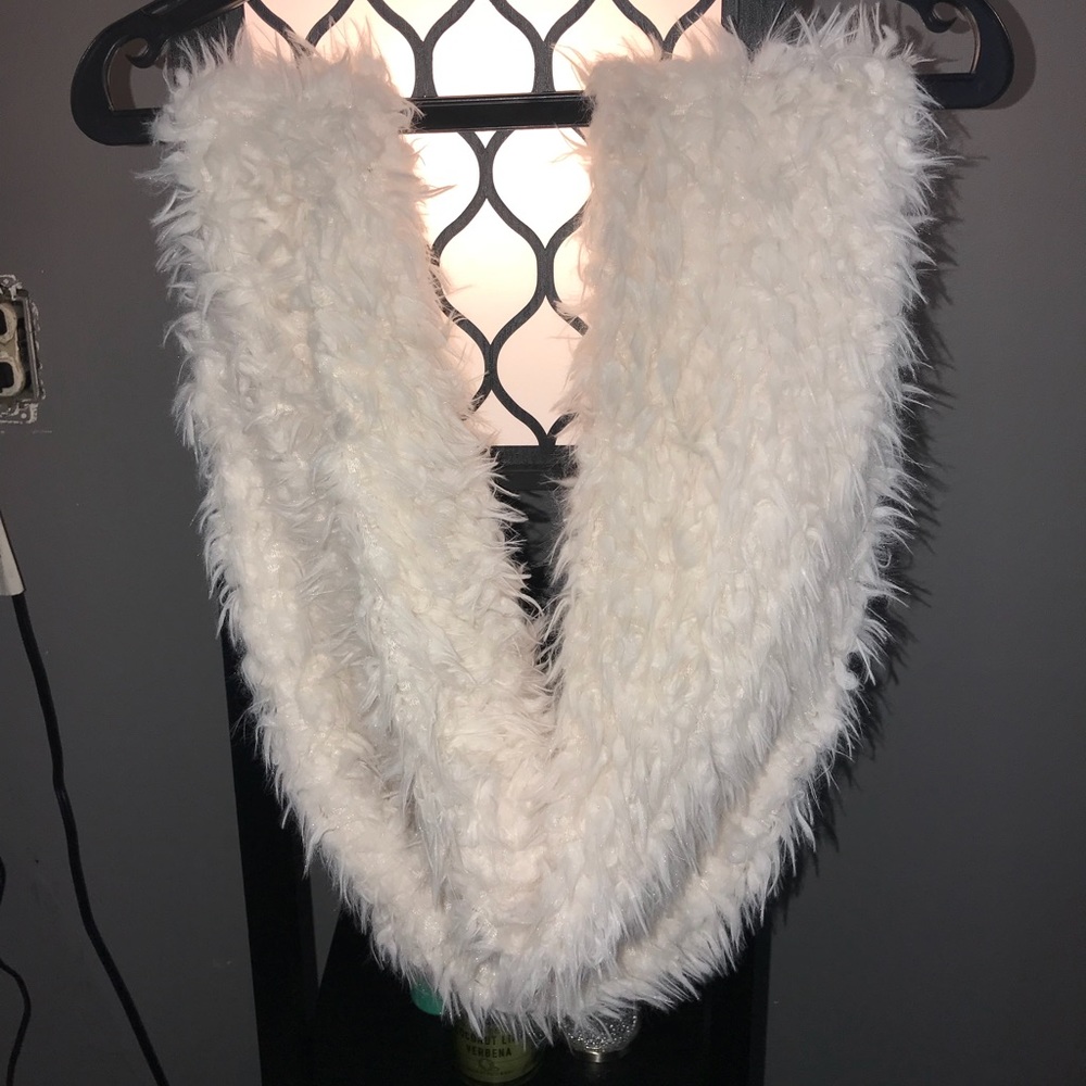Faux fur infinity scarf